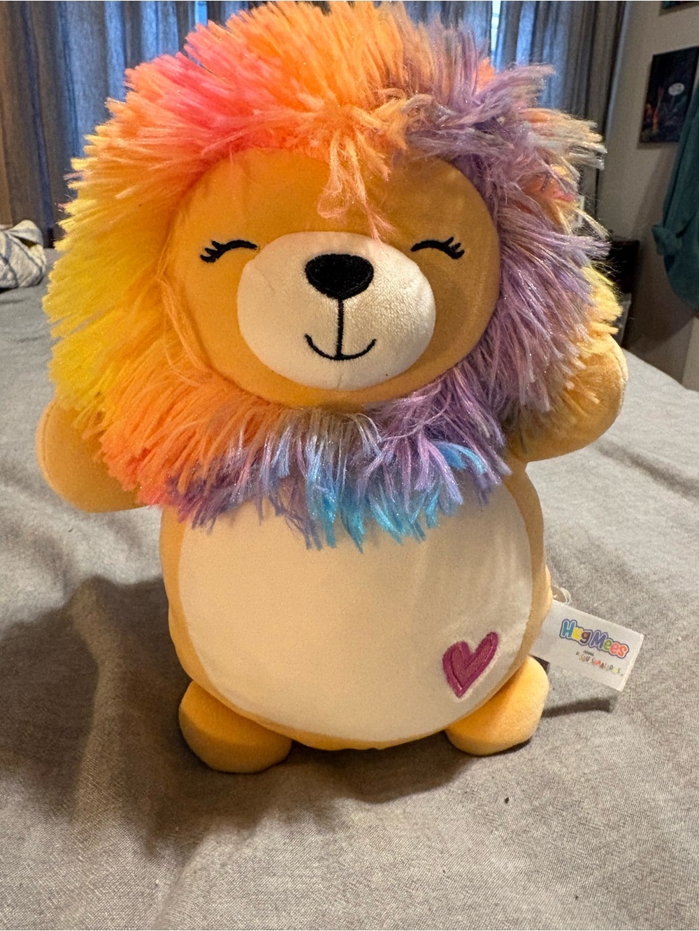 Squishmallows Rainbow Mane Lion Plush - Yellow, Pink, Purple, Blue Mane